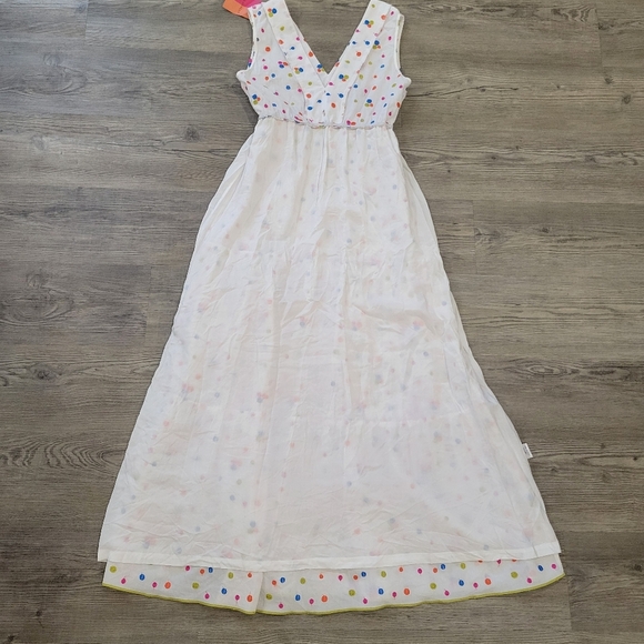 Vilagallo Women's Cotton Polka Dot Maxi Dress Size 36 - Picture 14 of 16